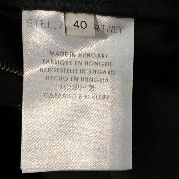 Stella McCartney Vivian Skinny Zip Black Pants Size Italian 40, US 4-6 - Picture 13 of 15